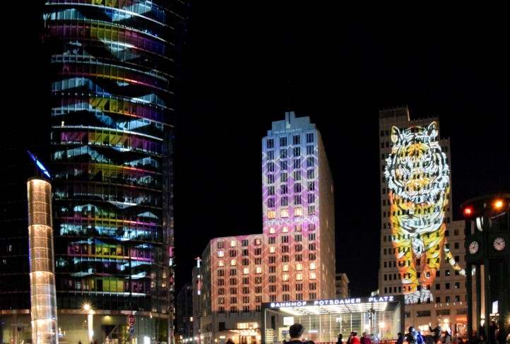 Festival of Lights am Potsdamer Platz.