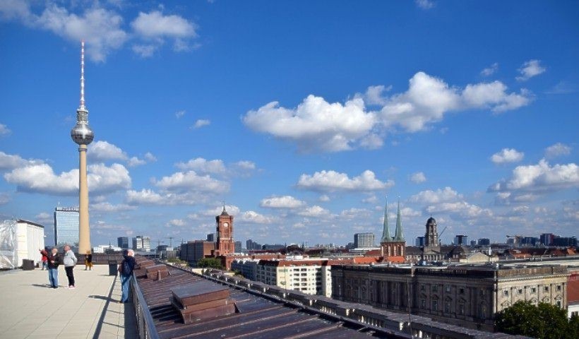 Auf der Dachterrasse vom Humboldt Forum.