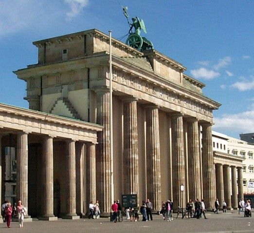 Brandenburger Tor in Berlin um 2008.