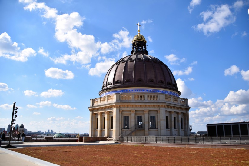 Auf der Dachterrasse vom Berliner Schloss.