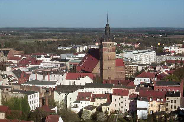 Blick zur Hallenkirche St. Katharinen in der Stadt Brandenburg