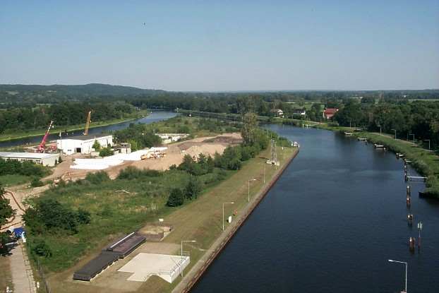 Blick vom Schiffshebewerk ins Havelland - Richtung Oranienburg/Berlin