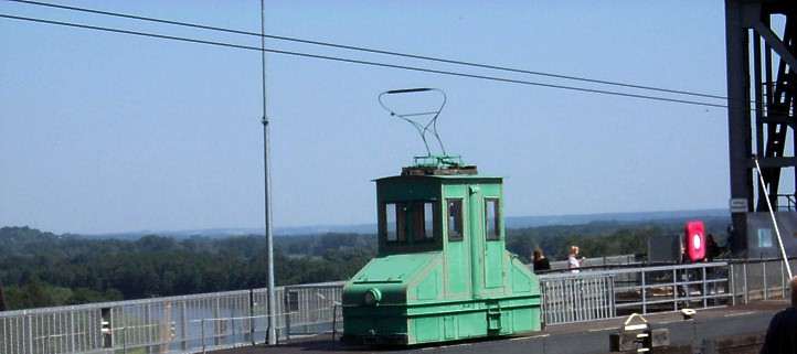 Historische Treidellok Schiffshebewerk Niederfinow