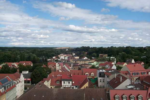 Blick vom Kirchturm der Maria-Magdalenen-Kirche in Eberswalde