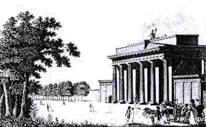 Kupferstich um 1800 - Brandenburger Tor