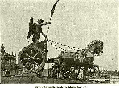 Altes Fremdfoto der Quadriga aus dem Jahr 1909