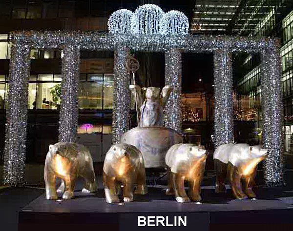 Weihnachtliche Buddybr-Quadriga am Neuen Kranzlereck.