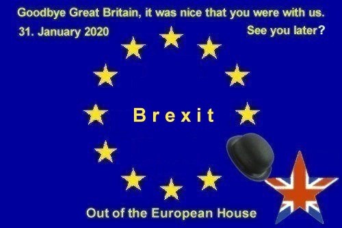 Brexit - Europa ohne Großbritannien - 31. Januar 2020.