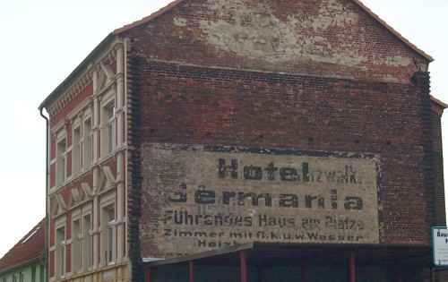 Historische Werbung für ein Hotel