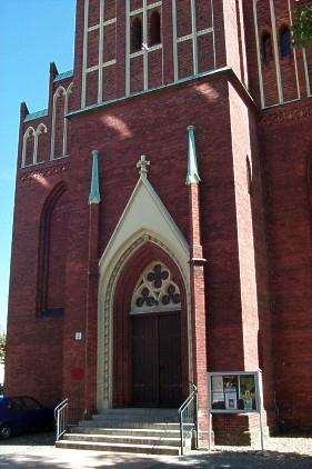 Eingang zur ev. Stadtkirche Wittenberge