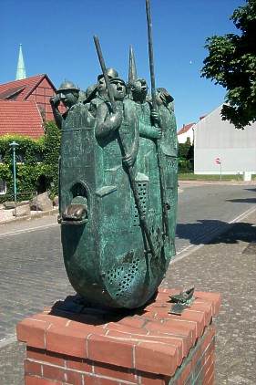 Skulpturengruppe am Hafen Wittenberges