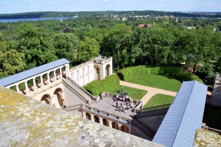 Belvedere - Blick vom Westturm nach Babelsberg.