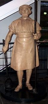 Original Zinkhogu-Figur des Torwchters Eisengieer vom Borsig-Tor. 