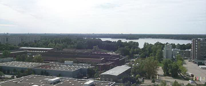 Sicht vom Dach des Borsig-Turms zum Tegeler See