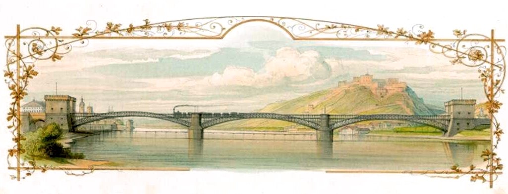 Die Pfaffendorfer Eisenbahnbrcke ist die lteste Brcke ber den Rhein in Koblenz.