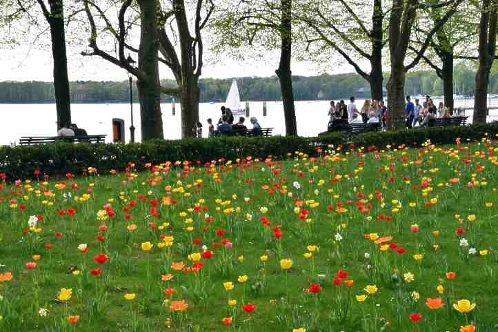 Promenade am Tegeler See.