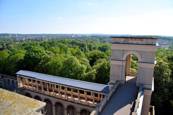 Der Blick vom Ostturm des Belvederes.