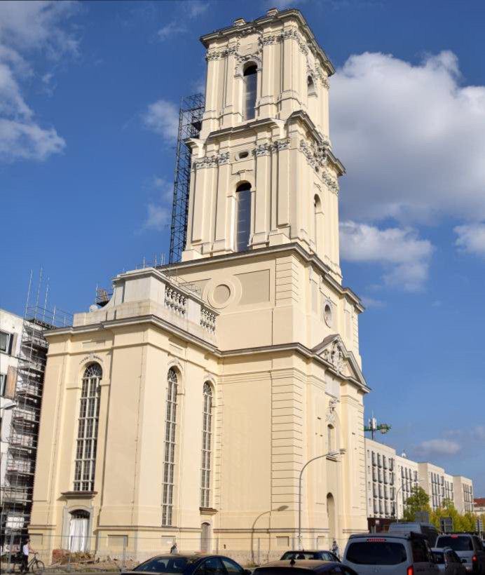 Endphase des Aufbaus der Potsdamer Garnisonkirche - Sept. 2023.