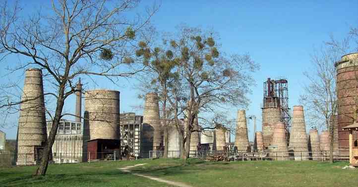 Schachtofenbatterie im Museumspark Rdersdorf.