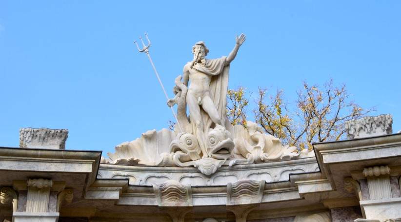 Neptun auf seiner Grotte in Sanssouci.