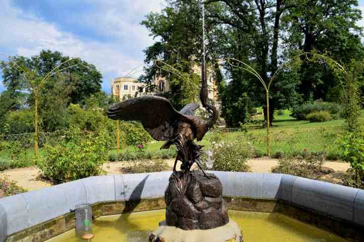 Kranichfontne im Schlosspark Babelsberg.