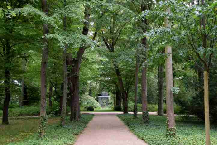 Blick durch die Lindenallee im Gutspark Britz